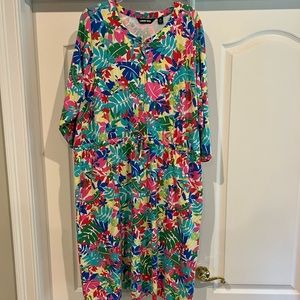 Plus Size Lands End colorful dress -2X